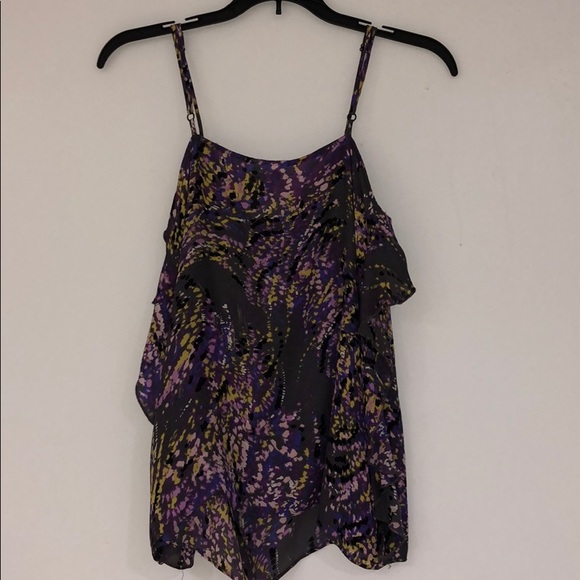 Multi-Colored Ruffled Sheer Tank - Picture 3 of 3